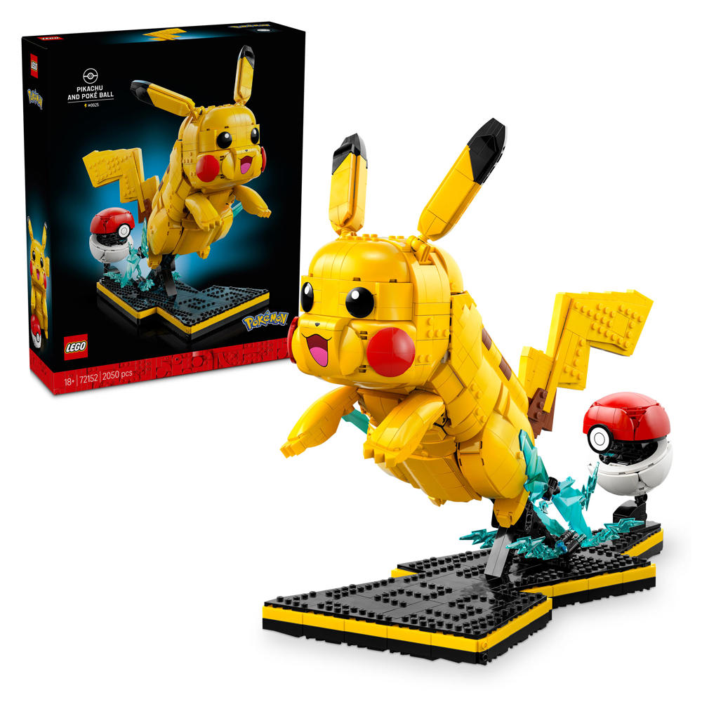 LEGO Pokémon Pikachu en Pokéball Bouwpakket voor Volwassenen 72152