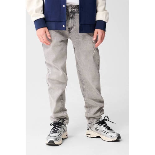 Shoeby baggy jeans grey denim Grijs Effen - maat 134 afbeelding