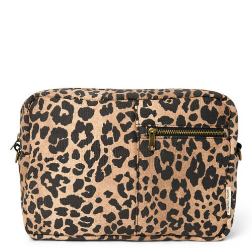 Studio Noos kinderwagen organizer Leopard Stroller bruin Toilettas Dames Katoen afbeelding