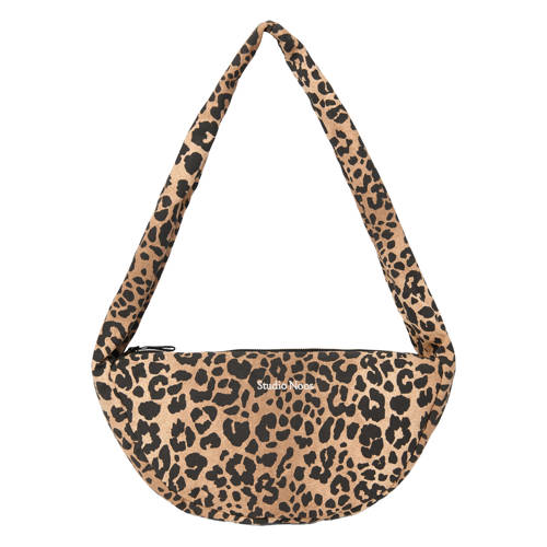 Studio Noos crossbody tas Leopard Mini bruin Dames Katoen afbeelding