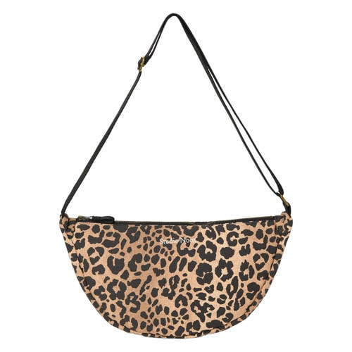 Studio Noos crossbody tas Leopard bruin Dames Katoen Dierenprint afbeelding