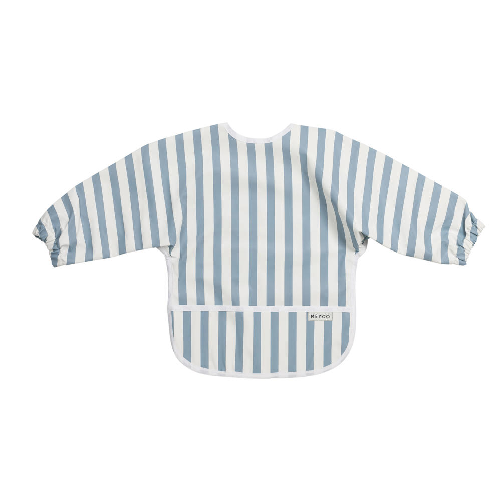 Meyco Fat Stripe Mouwslab - Jeans Blue
