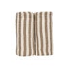 Meyco hydrofiele pre-washed swaddle Fat Stripe (set van 2)