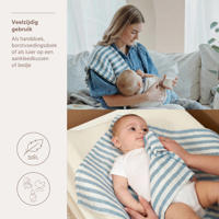 thumbnail: Meyco pre-washed hydrofiele swaddle Jeans Blue (set van 2)
