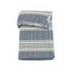 Meyco pre-washed hydrofiele wiegdeken Stripe Jacquard  Indigo