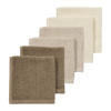 Meyco Uni monddoekjes - badstof- 30x30cm - 6-pack