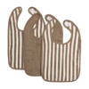 Meyco Fat Stripe Slab - Jacquard Badstof - Taupe - 3-pack