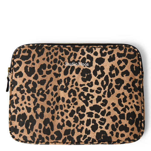 Studio Noos 13 13 inch Leopard laptopsleeve bruin Laptoptas Dames Katoen afbeelding