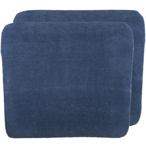 badstof aankleedkussenhoes 75x85cm uni indigo (set van 2)