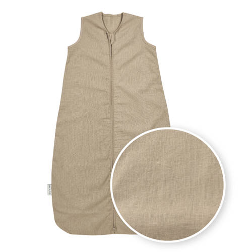 Meyco linnen baby slaapzak Studio Collection Taupe Babyslaapzak Beige Effen 60 cm afbeelding