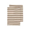 Meyco hydrofiel pre-washed washandje Fat Stripe Taupe/wit (set van 2)