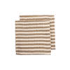 Meyco hydrofiele pre-washed doek Fat Stripe Taupe (set van 2)