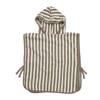 Meyco Fat Stripe Badponcho - Jacquard Badstof - Taupe - 1-3 jaar