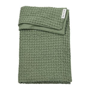 wafel katoenen wiegdeken Olive Green