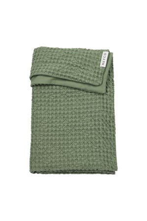 wafel katoenen wiegdeken Olive Green