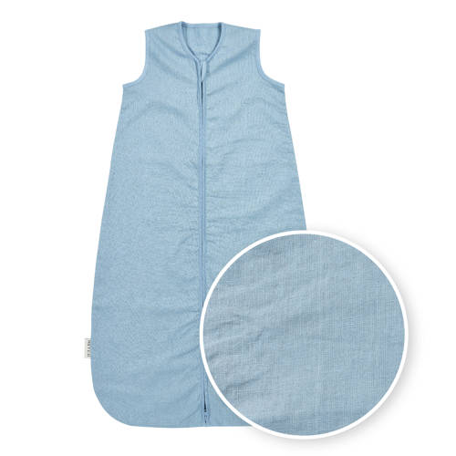 Meyco linnen baby slaapzak Studio Collection Jeans Blue Babyslaapzak Blauw 60 cm afbeelding