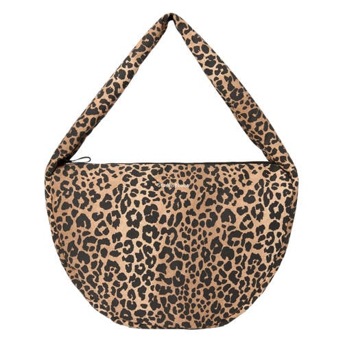 Studio Noos crossbody tas Leopard bruin Dames Katoen Dierenprint afbeelding