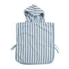 Meyco Fat Stripe Badponcho - Jacquard Badstof - Jeans Blue - 1-3 jaar