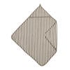 Meyco Fat Stripe Badcape - Jacquard Badstof - Taupe - 75x75cm