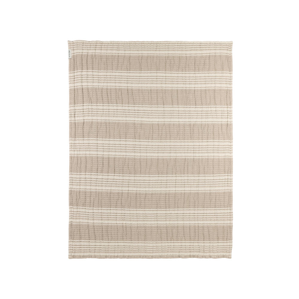Meyco pre-washed hydrofiele wiegdeken Stripe Jacquard Sand