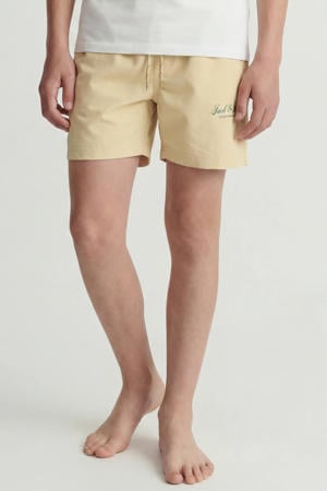 zwemshort lichtgeel/groen