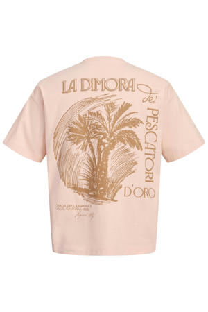 T-shirt met backprint oranje