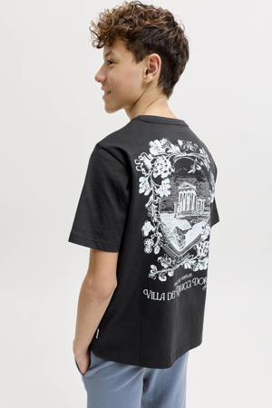 T-shirt met backprint zwart