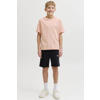 JACK & JONES JUNIOR T-shirt met backprint zalmroze