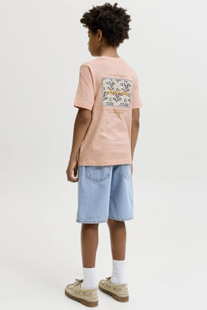 T-shirt met backprint oranje