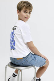 thumbnail: JJ REBEL JUNIOR T-shirt met backprint wit