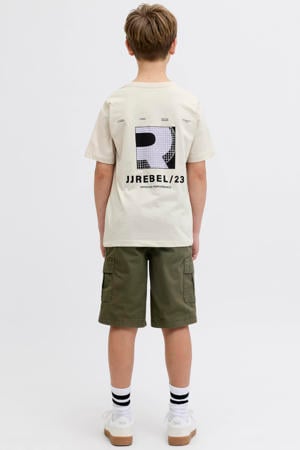 T-shirt met backprint beige