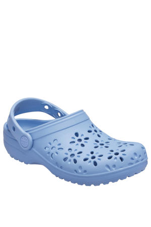 Schoolkind/Tiener classic floral cut out clogs blauw