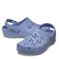 thumbnail: Crocs Classic floral cut out clogs blauw