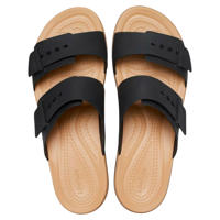 thumbnail: Crocs slippers met plateauzool en sleehak - zwart