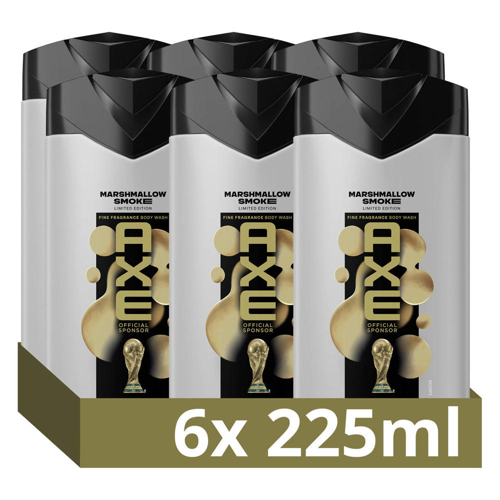 Axe Fine Fragrance Collection Marshmallow Smoke FIFA Limited Edition Douchegel - 6 x 225 ml