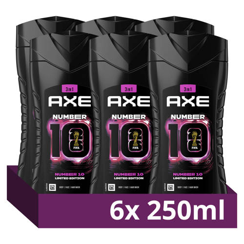 Axe Number 10 FIFA Limited Edition 3-in-1 douchegel - 6 x 250 ml afbeelding