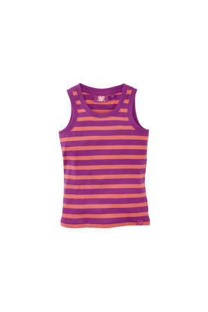 mouwloze top Fanny violet/koraal