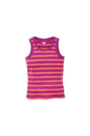 mouwloze top Fanny violet/koraal