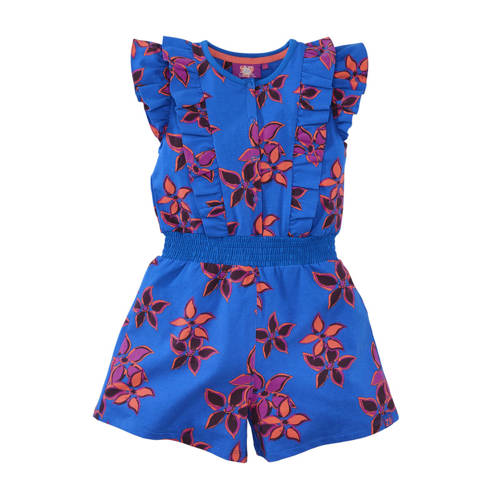 Z8 kids playsuit Firdaous blauw/oranje/paars Meisjes Stretchkatoen Ronde hals - maat 116/122 afbeelding
