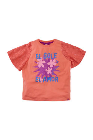 T-shirt Davina koraalrood