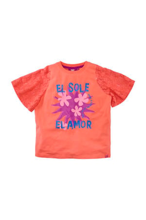 T-shirt Davina koraalrood