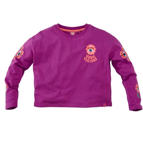 Z8 kids longsleeve Nowie violet Paars Meisjes Stretchkatoen Ronde hals - maat 92/98 afbeelding