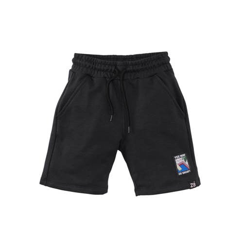 Z8 kids sweatshort Amadou zwart Korte broek Jongens Stretchkatoen Effen - maat 104 afbeelding