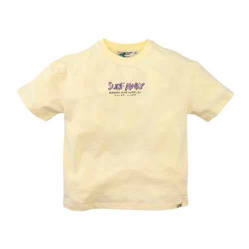 Z8 kids T-shirt Arno met backprint lichtgeel Jongens Stretchkatoen Ronde hals - maat 152/158 afbeelding