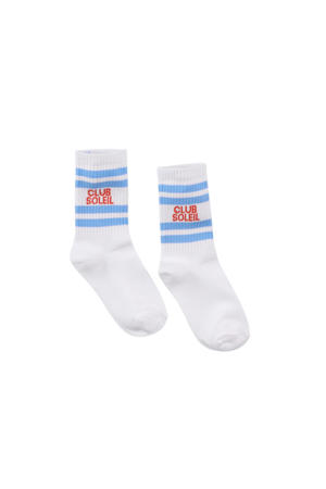 sokken Gyan wit/blauw
