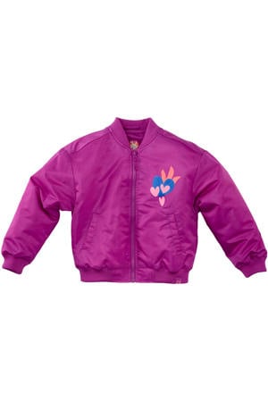 zomer bomberjack Lucia met backprint violet