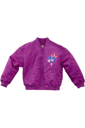 zomer bomberjack Lucia met backprint violet