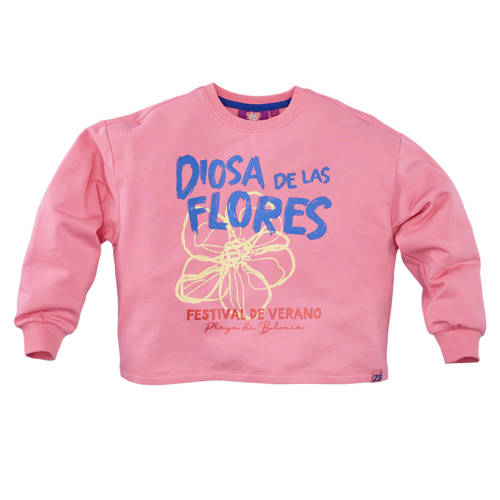 Z8 kids sweater Pola lichtroze Meisjes Stretchkatoen Ronde hals Tekst - maat 140/146 afbeelding