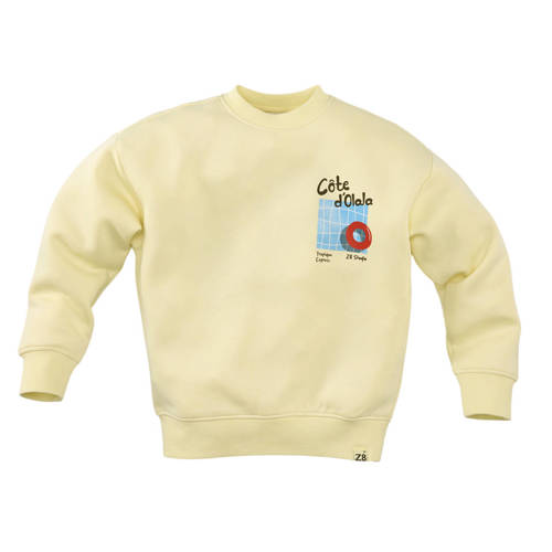 Z8 kids sweater Xavi met backprint lichtgeel Jongens Stretchkatoen Ronde hals - maat 152/158 afbeelding