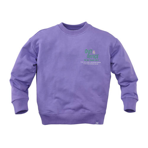 Z8 kids sweater Miran met backprint paars Backprint - maat 116/122 afbeelding